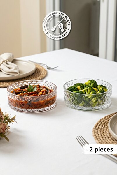 Glamis Selen Concept Caterpillar Model Handmade Glass Presentation Bowl Set of 2