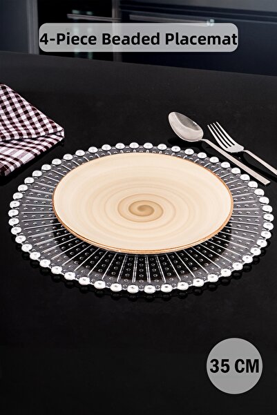 Dolkin Home 4 Pieces of Beaded Mica 35 cm Supla Presentation Serving Organiza...