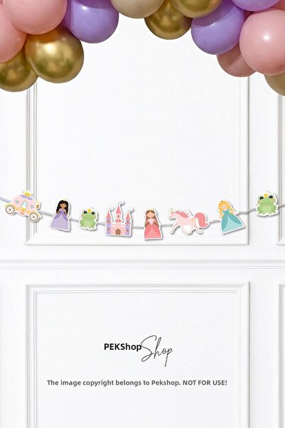 PEKSHOP Διακοσμητικά για πάρτι γενεθλίων με θέμα την πριγκίπισσα, στολίδι τοί...