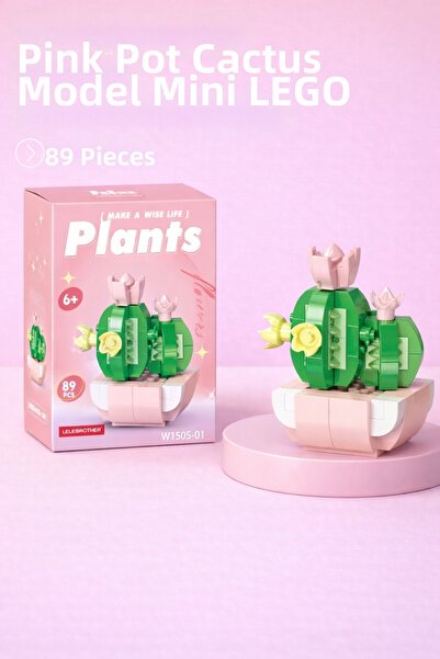 Nandy Home Pink Cobalt Ilı Cactus Model Character Figure 3D Building Toys
