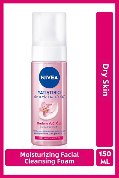 NIVEA Soothing Face Wash Foam 150ml, Dry and Sensitive Skin, Moisturizing, De...