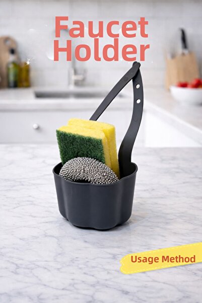 Mode Cool Κρεμάστρα Βρύσης – Θήκη για Σφουγγάρι και Σύρμα, Οργανωτής Πάνω από...