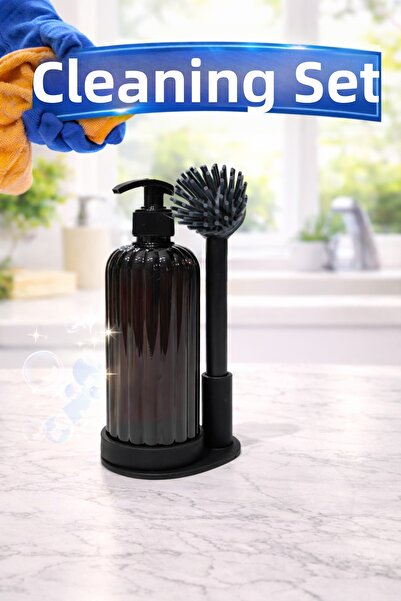 Mode Cool Set de curățare cu dozator de săpun lichid și perie pentru vase – O...