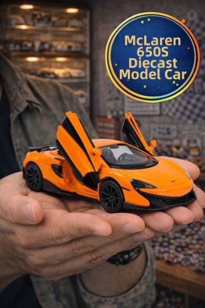 TOYFEST Today's European Series Orange Mclaren 650S Pop-Up Door Pull and Rele...