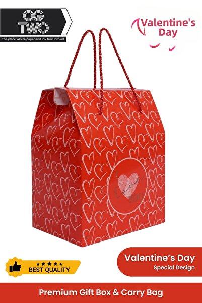 OGTWO حزمة هدايا خاصة لعيد الحب، حقيبة كرتون فارغة مخصصة، صندوق هدايا لعيد ال...
