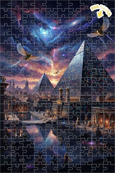 Teona Ahşap لغز الأهرامات المصرية ذات المظهر الفني الفضائي، لغز خشبي مؤطر بطب...