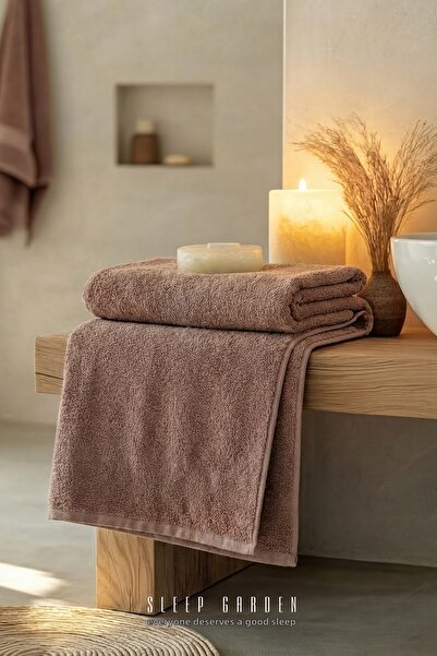 Sleep Garden منشفة حمام ناعمة الملمس مصنوعة من القطن بنسبة 100%، مقاس 90x140 سم