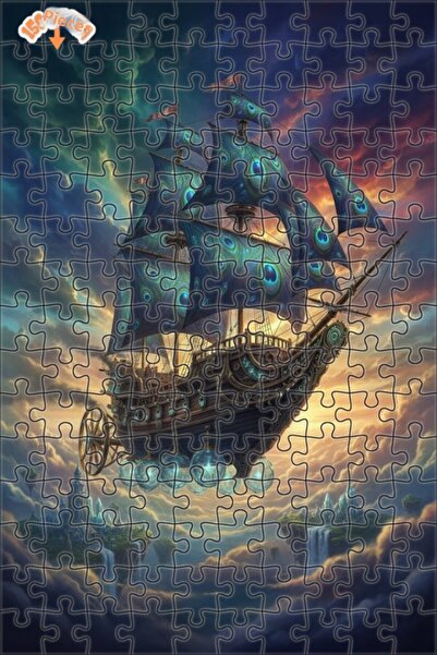 Teona Ahşap لغز خشبي بإطار مزدوج الطابق بتصميم ستيمبانك بمظهر لوحة زيتية لسفي...