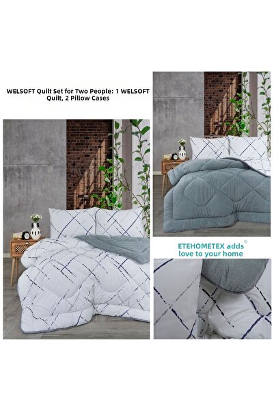 ETE HOMETEX Double Luxury Welsoft Bedspread Set 195X215Cm