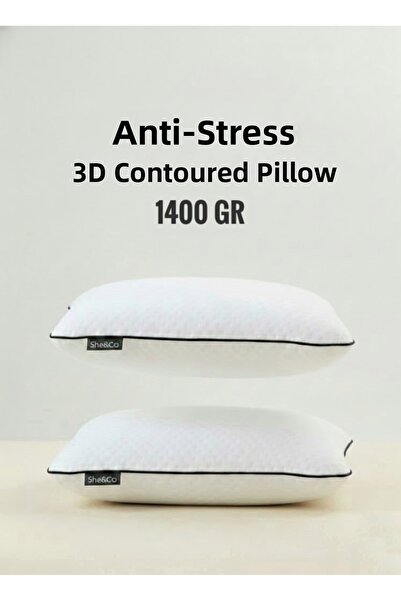 She&Co 2 Pieces Anti-Stress 3D Relief Pillow