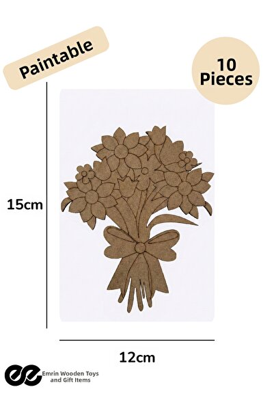 EMRİN AHŞAP OYUNCAK VE HEDİYELİK EŞYA Flower Model 2 Wooden Painting Preschoo...