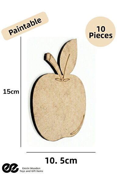 EMRİN AHŞAP OYUNCAK VE HEDİYELİK EŞYA Elma Wooden Painting Preschool Activity...