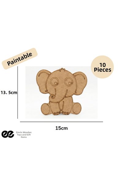 EMRİN AHŞAP OYUNCAK VE HEDİYELİK EŞYA Elephant Wooden Painting Preschool Acti...