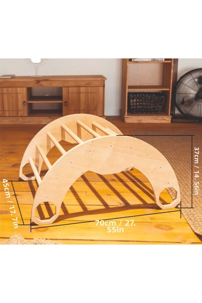 Ankebut سلم تسلق خشبي مونتيسوري بيكلز رينج متوسط الحجم
