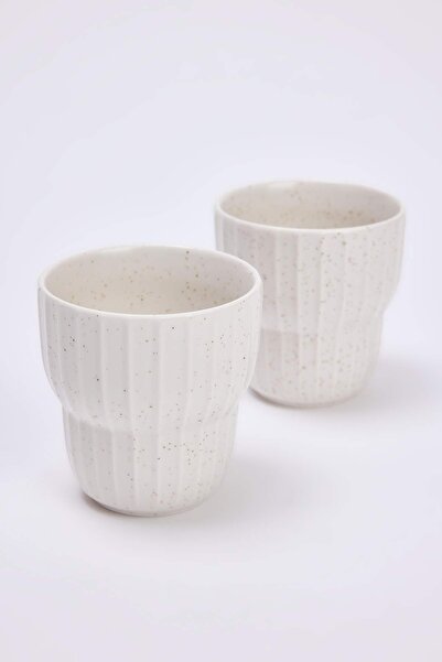 TRENDYOLMİLLA HOME 2er-Set Porzellan-Espressotassen 180 ml, 7,2 cm x 8 cm