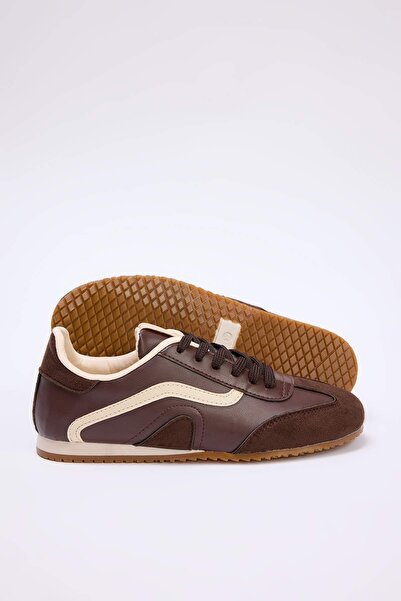 TRENDYOL SHOES Dunkelbrauner Damen-Sneaker TAKSS26SN00001