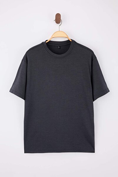 Trendyol Collection Indigo Regular Fit Soft Tuşe Modal T-Shirt Tmnss26Ts00007