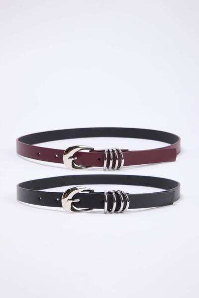 Trendyol Collection Curea de damă din 2 piese negru-visiniu