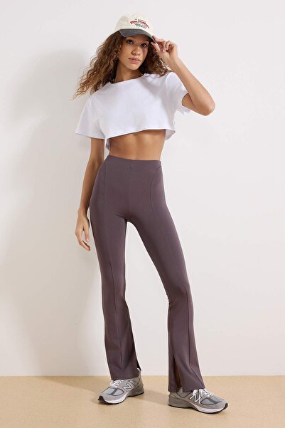 Trendyol Collection Antrazit Dalgıç/Scuba Leggings Sport Leggings THMAW26TY00011