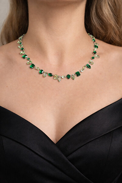 HOUSEKİ قلادة كريستال حجرية ملونة