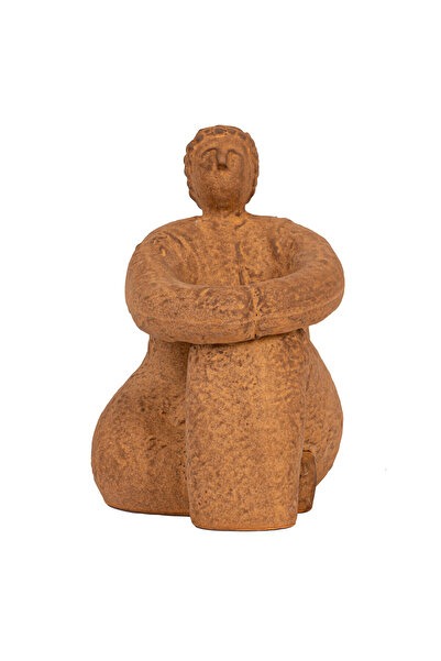 Warm Design Düşünen Kadın Figürü Obje
