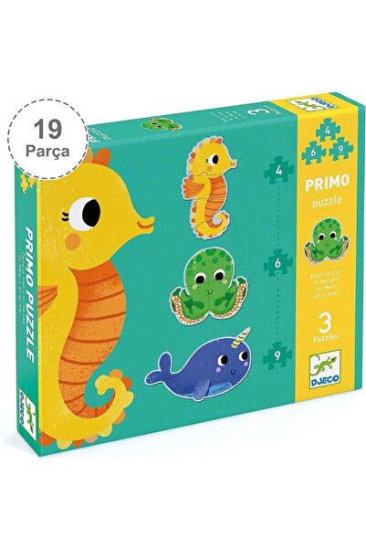 djeco Dev Puzzle - Deniz Canlıları 4-6-9 Parça