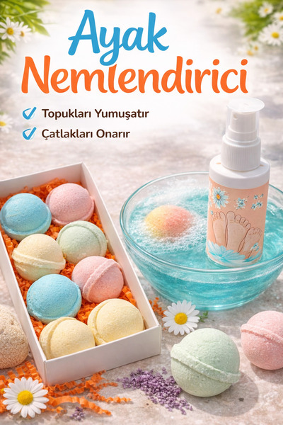 Genel Markalar Ayak Bakım Nem Topu Pedikür ve Ayak Banyosu İçin Spa Etkili Yu...