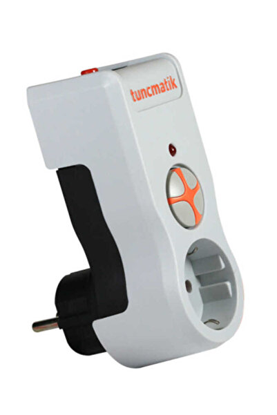 Tunçmatik TSK5078 POWERSURGE AKIM KORUMALI PRIZ TEKLI BEYAZ/SİYAH