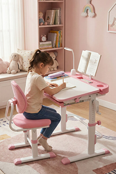 Karr Kids Daisy Yükseklik Ayarlı Çocuk Çalışma Masa ve Sandalyesi