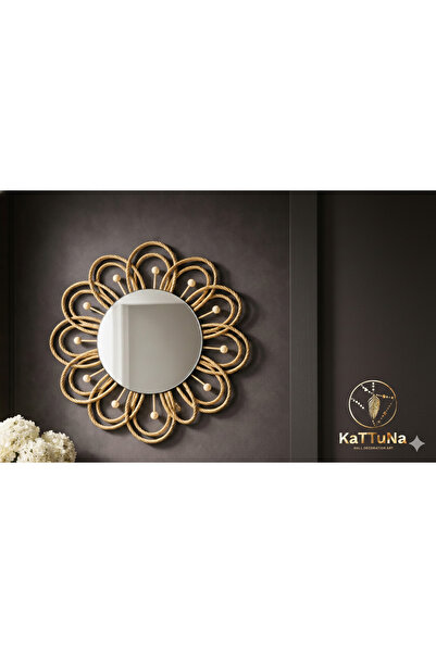 kattuna Hasır Papatya Bohem Ayna Tekli