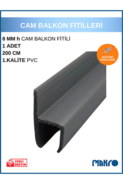 GLASSMAKRO 8 MM Küçük h (y) Alüminyum Görünümlü 1. Kalite Plastik Cam Balkon ...