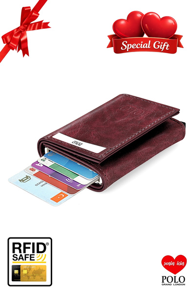 POLOGRAND London Portofel original unisex cu mecanism automat, cu cutie, prot...