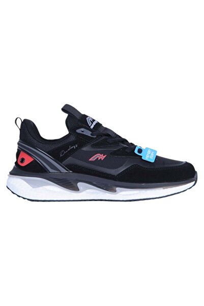 moda ayakkabım Owndays M-04858 Черно-бели мъжки спортни обувки