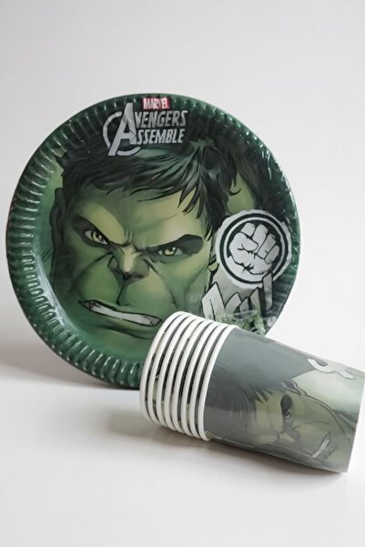 Genel Markalar Hulk 8'li Kağıt Tabak Bardak Seti