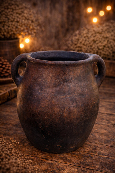 antiqloft Erzurum Yöresel Antika Küp - Toprak Testi - Dekoratif Otantik Obje