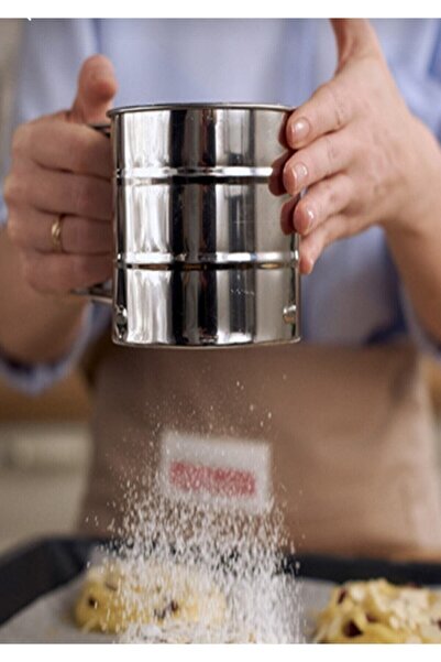 Kitchen Pembelia Metal Lüx Paslanmaz Çelik Pratik Un Eleği Pasta Malzemeleri,...