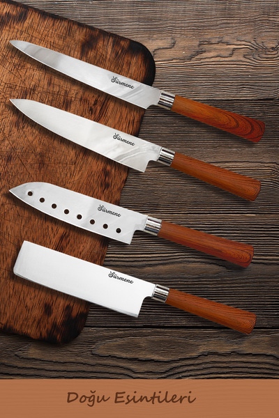 B-H-A BIÇAKÇI HACI AHMET Sürmene Doğu Esintileri Usta Şefler Dörtlü Şef Bıçak...