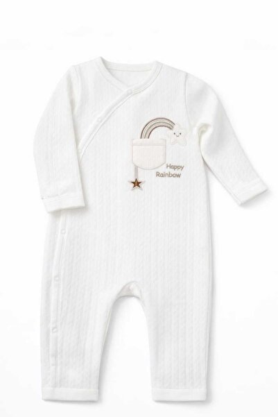 Bebitof BEBİTOF Yıldızlı Bebek Tulum Unisex %100 Organik