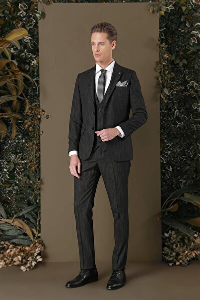 Efor TK 883 Slim Fit Siyah Klasik Takım Elbise