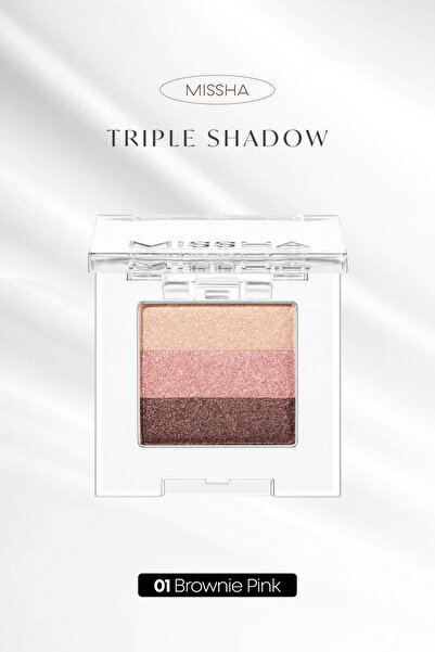 Missha Yumuşak Dokulu, Dökülme Yapmayan 3 Renkli Göz Farı Triple Shadow (01 B...