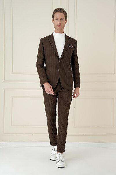 Efor C 695 Slim Fit Kakao Spor Ceket