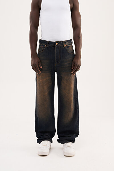 Machinist Мъжки широки дънки в тъмно синьо