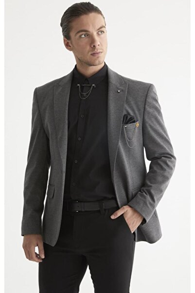 Efor C 565 Slim Fit Siyah Klasik Ceket