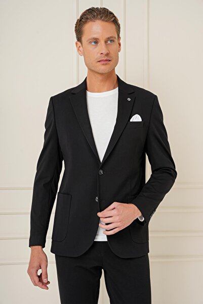 Efor C 690 Slim Fit Siyah Spor Ceket