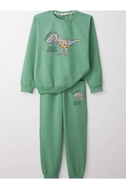 Zekids Σετ αθλητικής φόρμας από βαμβακερό Dinosaur για αγόρι
