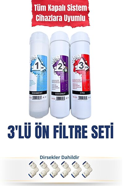 FİLTEK SU ARITMA KAPALI KASA 3'LÜ ÖN FİLTRE SETİ