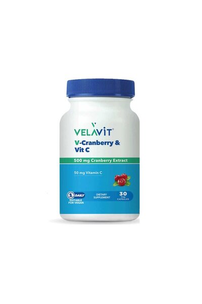 Velavit مكمل غذائي من التوت البري وفيتامين سي 30 كبسولة