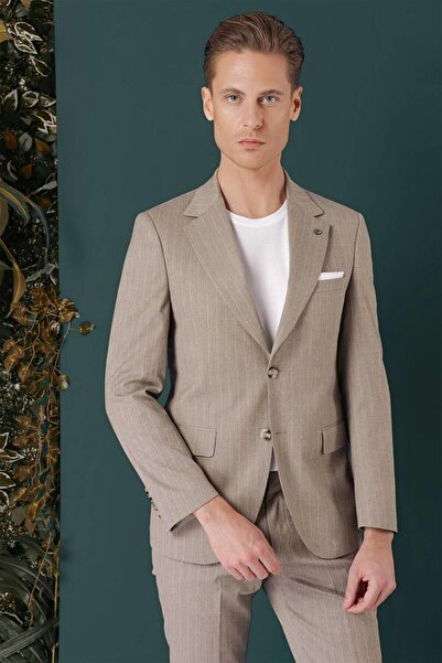 Efor C 652 Slim Fit Bej Spor Ceket