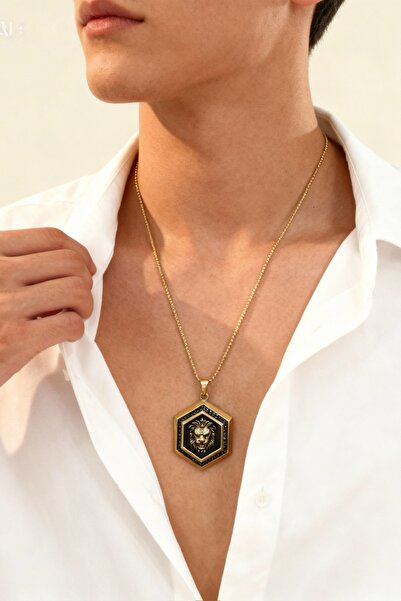 Utku Kuyumculuk 14 AYAR ÖZEL TASARIM İTALYAN TOPTOP ZİNCİRLİ ASLAN FİGÜRÜ KOL...