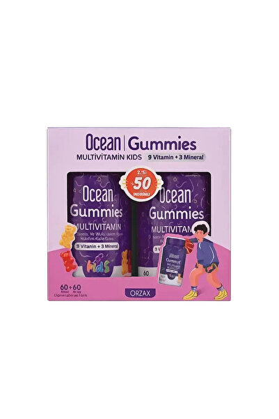 Ocean Gummies Multivitamin Kids 2. %50 60+60 Çiğnenebilir Jel Form Takviye Ed...